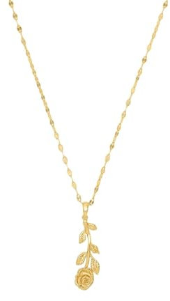 Amor Kette mit Anhänger 925 Sterling Silber Damen Halsschmuck, 42+3 cm, Gold, Rose, Kommt in Schmuck Geschenk Box, 2034100