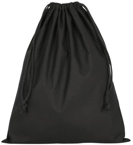 TEXXILLA Zuziehbeutel - Baumwolle | OEKO-TEX 100 zertifiziert | 40x50cm | Jutebeutel | Einkaufstasche | unbedruckt, Farbe:schwarz