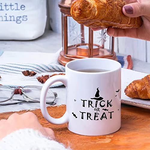 Tasse blanche Halloween citrouilles café thé tasse à thé tasse effrayante tasse style saison simulée tasse simulée tasse d'anniversaire unique ou cadeau fantaisie 325 ml