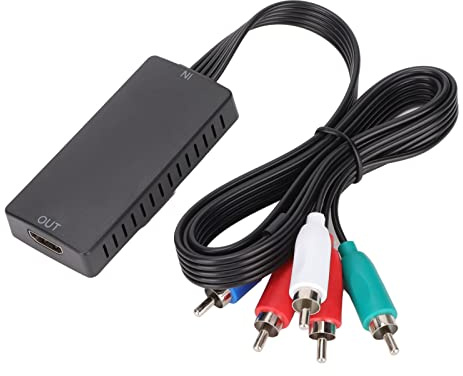 Septpenta Ypbpr Zu HD Multimedia Schnittstellenadapter, Konvertieren in HD Multimedia Schnittstelle AV Signalausgang, Signal Upgrade auf 1080P Progressive Modus, AV Konverter für DVD HD Display