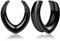 Vankula Ohr Flesh Tunnel Saddles Plug Minimalist Edelstahl für Gestreckte Expander Ohrpiercing 19mm(3/4) Schwarz