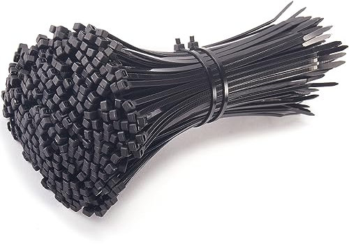 200 Pezzi Fascette Nere Plastica 200 * 3.6 mm, MgcTolBox Piccole Fascette Elettricista in Nylon, Fascette Per Cavi | Nere
