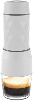 Voragrl Cafetera portátil, máquina de espresso, cápsula de prensa manual, cafetera molida, portátil, para viajes y picnic, reutilizable, fácil de usar, color