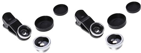 Hemobllo 2pcs Phone Camera Accessories for Wide Angle Macro Lens Fisheye Clip Wide Angle Lens for Cellphone Buddy