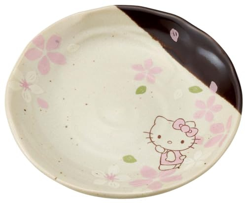 Skater CHMD1-A Mino Ware Kleiner Teller, Hello Kitty Sakura, Sanrio, 13,2 cm