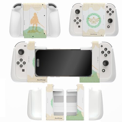 MystiForge Flexigrip Ultra-Light 3-in-1 Grip Compatible with Nintendo Switch Joy-Con,Compatible with MagSafe Wireless Charging,Compatible with iphone7-15 pro Max,for iPhone Controller