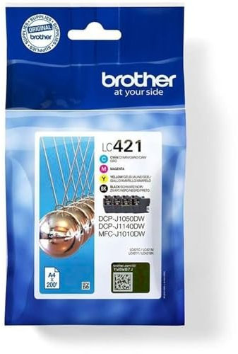 Brother LC-421VAL PagePack 4 Stück(e) Original Standard-Ergiebigkeit Schwarz, Cyan, Magenta, Gelb
