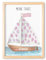 DEL MÀ Unique & Personal Gästebild Taufe Fingerabdruck Gäste Bild Gästebuch personalisiert Mädchen Jungen mit Segelboot Taufgeschenk Geschenk (mit und ohne Bilderrahmen)