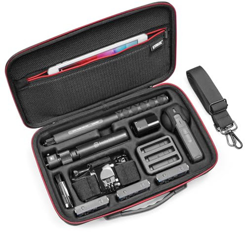 BeisDirect Tragetasche für Insta 360 X4, wasserdichte Tragetasche, Reise-Aufbewahrungstasche, Anti-Kollisions-Schutzhülle mit Schultergurt für Insta360 X4 Kamera, Selfie-Stick-Zubehör, Schwarz