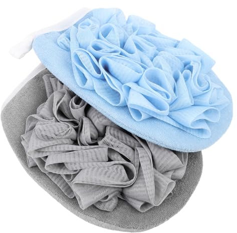 MAGICLULU 2 Stück Badetuch Shampoo Wäscher Badeblumen Badezubehör Langlebig Duschball Bad Körperwischtuch Massageball Badetuch Körperwäscher Erwachsene Duschhandschuh