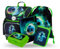 Baagl Schulranzen Set Jungen 5 Teilig, Ergo Schultasche ab 1. Klasse, Ergonomische Grundschule Ranzen mit Brustgurt (Fußballspieler)