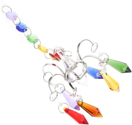 FUNOMOCYA Kristall Pendel Für Auto Und Garten Bunte Deko Leicht Aufzuhängen Dekoration Für Hochzeiten Und Weihnachtsfeiern Refraktierte Farben Sonnenlicht