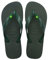 Havaianas - Top Brasil, Infradito Comode, Resistenti e Leggere con Suola Antiscivolo, Bandiera del Brasile sulle Strisce, Unisex Adulto, Olive Green, 39/40 EU