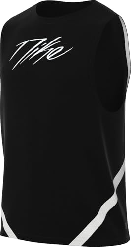 Nike Icon Dri-Fit FZ0252-010 Basketball Jersey (Men), Black/White/Black/White, XL