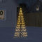 Homgoday Weihnachtsbaum auf Fahnenmast, 200 LEDs, warmweiß, 180 cm, Weihnachtsdekoration, Weihnachtsdekoration
