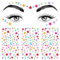 6 Blätter Glitzersteine Gesicht Selbstklebend, Gesicht Glitter Strass Aufkleber, Bunte Kinder Gesicht Glitzersteine Aufkleber für Gesicht Make-up, Nagel Dekoration, Party, Festival Zubehör