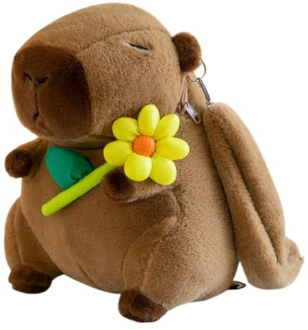 champracer Capybara Plüschtier Rucksack Capybara Rucksack Capybara Kuscheltier Plüsch Rucksack für Erwachsene Wasserschwein Kuscheltier Plüschtier Rucksack Kinder