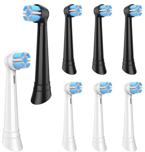 SpacEver Aufsteckzahnbürsten Kompatibel mit Oral B iO 10 9 8 7 6 5 4 3 Series Elektrische Zahnbürste, 8 Stück Aufsteckbürsten, Aufsätze, Bürstenköpfe