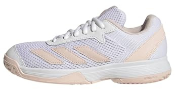 adidas Unisex Kinder Courtflash Kids Tennis Shoes, FTWR White/Wonder Quartz/FTWR White, 40 EU