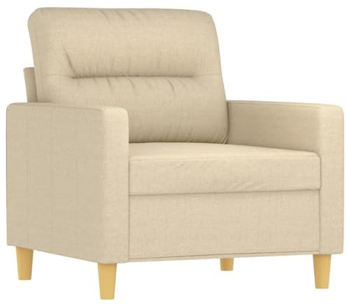 SXJEQOC Kleine Sofa Küchensofa Garden Sofas Sitzecke Wohnzimmer - Sofasessel Creme 60 cm Stoff für Balkon Jugendzimmer Esszimmer Wohnzimmer