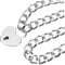 HORIALENCE Heart Padlock Necklace with Key Choker for Men and Women Birthdays Valentine Day and Anniversaries Elegant Heart Design Wide