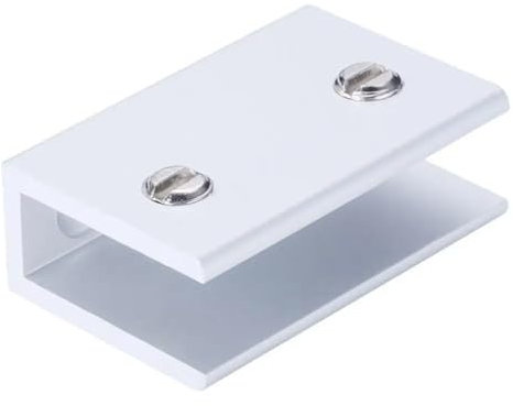 Lot de 20 colliers de serrage en alliage d'aluminium pour verre de 3 à 12 mm, résistants à la rouille (22 x 57 mm, encoche 8,6 mm)