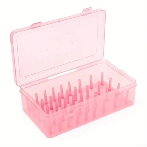 Nähgarn-Aufbewahrungsbox für Nähgarn, unverzichtbar, um Ihre Fäden ordentlich organisiert zu halten (Rosa)