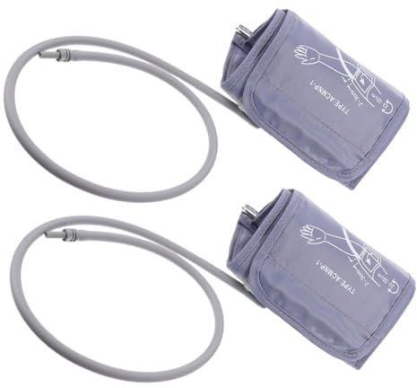 Oberarm Armband Ersatz für Blutdruckmessgerät 2 Stück | Vliesstoff und Gummi, Leicht und Verstellbar, Leicht zu Reinigen, als Zubehör für Oberarmmessung