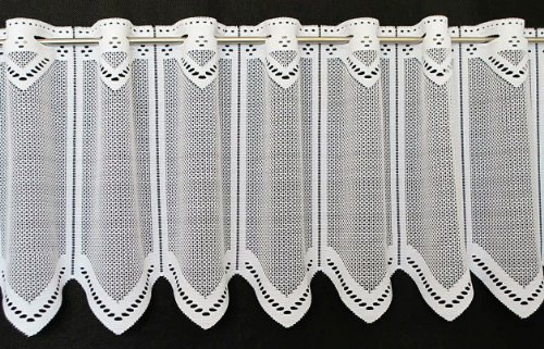 Gardinen Kranzusch Scheibengardine neutral 30x150 cm H/B Weiß Bistrogardine Vorhang Küche 1er Pack