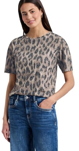 Damen Shirt im Ausbrenner-Look mit Print