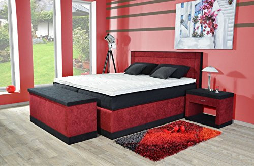 AUKONA Boxspringbett Madame 180x200, Farbe wählen und ändern, 7 Zonen Taschenfederkern-Matratze, H2 H3 H4, Komfortschaum-Topper, Lieferung und Aufbau kostenlos