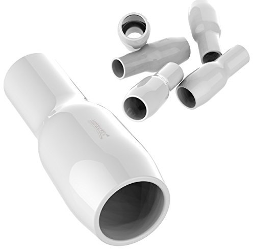 AUPROTEC 10x Insulating Sleeve for Cable Lugs 50-70 mm² white AWG 1 - (2/0) Vinyl Insulation V50 for uninsulated Tube Crimping Lugs Ring Fork Spade Pin Electrical-Connectors