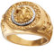 HIJONES Herren Edelstahl Golden Hip Hop Löwe Kopf Ring Signet Style Größe 60