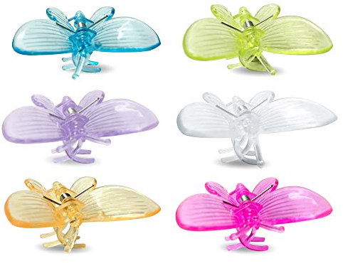 KINGLAKE 30Stück Orchideen klammern Schmetterling-Form Garten Pflanzen Clips Bunt Blumenklammern Pflanzenklammern Kunststoff zum Stützen von Orchideen kletterpflanzen-6 Farben(Kartonverpackung)