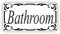 Bathroom Door Sign Self Adhesive Vinyl Sticker, Decal Bath Room Door Sticker, Bathroom, WC