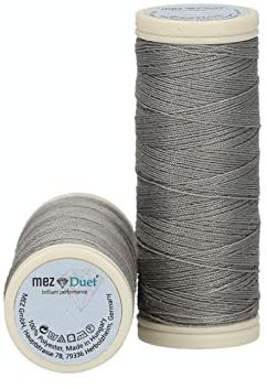 MEZ Duet Stärke 100 4644100-04009 grau Nähgarn, 100 % Polyester, 50m