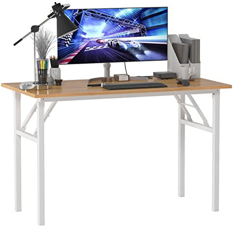 SogesHome Klapptisch Computertisch 120 x 60 x 75 cm PC Tisch Schreibtisch Bürotisch Büroarbeitsplatz für Home Office Verwendung Schreibtisch Esstisch Konferenztisch