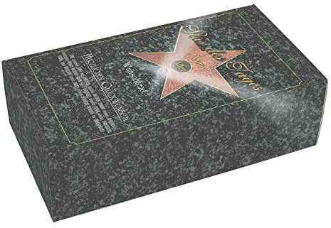 Herz & Heim® Geschenkverpackung Star des Tages zum Geburtstag mit Ihrem Wunschnamen und Glückwunschtext in verschiedenen Größen L
