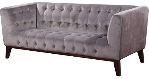 habitat et jardin Sofa aus Samt Vanessa - Hellgrau