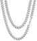 ChainsHouse Halskette für Herren Edelstahl Kette Mann Silber Panzerkette 9mm Kubanische Kette 76cm Gliederkette Damen Robuste Glieder Halskette ohne Anhänger Männer Halsband Modeschmuck für Vater
