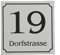 Haus-Türschild Familie personalisisert im Landhaus-Stil 20 x 20 cm | Familien Hausnummern-Schild und Straßennamen | Namens-Schild für die Haustür | Tuerschilder zum Kleben oder aufhängen | Türschilder