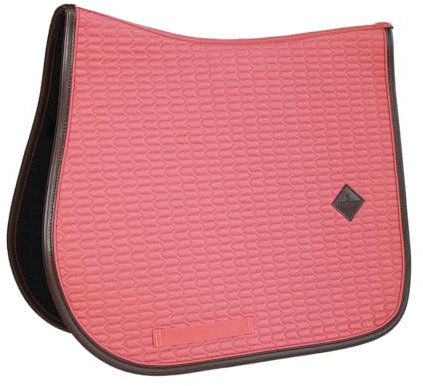 Tapis de selle FULL - Corail - Cuir - Saut d'obstacles