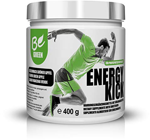 BeGreen Energy Kick, veganer Pre-Workout-Booster ohne Zuckerzusatz mit Guarana-Fruchtextrakt, Citrullin, Arginin, Tyrosin, Kreatin & Tragant-Wurzelextrakt I Made in Germany