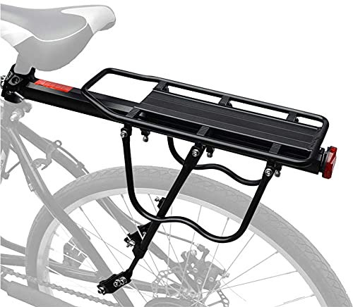 Porte Bagages Vélo Porte Bagages de Selle de Vélo, Universel réglable Transporteur Porte Bagages arrière de vélo Arrière VTT Fixation Tige de Selle