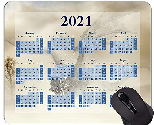 2021 Mouse Pad Kalender, Fabelwesen Fantasy Rubber Mouse Pad