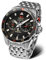 Vostok Europe Rocket Herrenuhr mit Edelstahlgliedern N1 Chronograph Miyota 6S21 20 ATM Datum, 225a618-b Schwarz/Stahlband, Armband