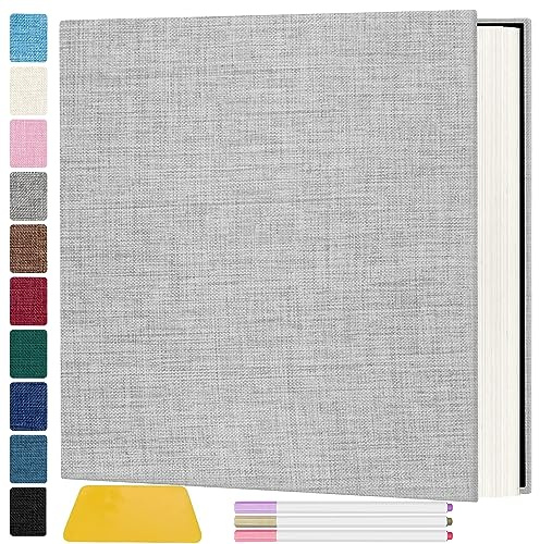 Zesthouse Photo Album Self Adhesive Pages, 60 Pages Magnetic Scrapbook Albums with Sticky Page, Photos Album Holds 8x10 & 5X7 & 4x6 & 6x8 & 3x5, Large Picture Book Ideal Gift for Family Wedding Baby