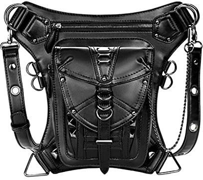 Harilla Gothic Steampunk Gürteltasche Drop Leg Arm Bag Pack Unisex Schulter Gürteltaschen Beutel Tasche Geldbörse