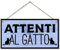 CARISPIBET Attenti al gatto | segni di casa decorazioni per la casa cartelli da giardino targhe per il portico entrata cancello decorative 15 x 30 cm