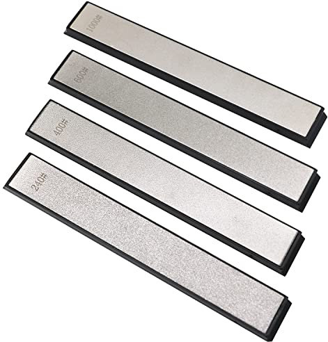 4Pcs Diamond Sharpening Stones Set for RUIXIN Pro RX-008 Knife Sharpener Fixed-angle kit, Professional Kitchen Knife Sharpener System Whetstone Grindstone Blades Polishing Stone 240/400/600/1000 Grit